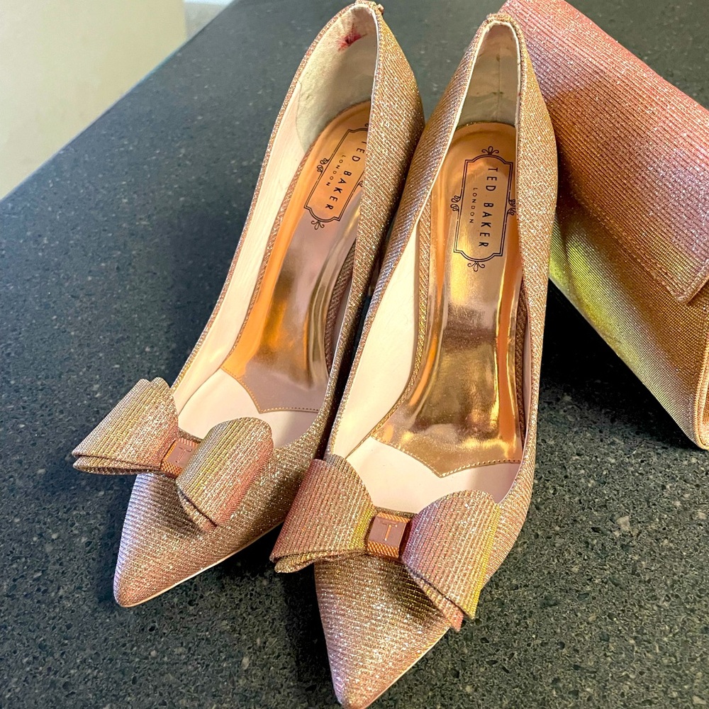 Ted Baker rose gold shoes